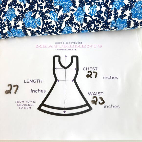 Lane Bryant Womens V Neck Elastic Waist Dress Size 24 Cotton Floral Summer Blue - Picture 7 of 7